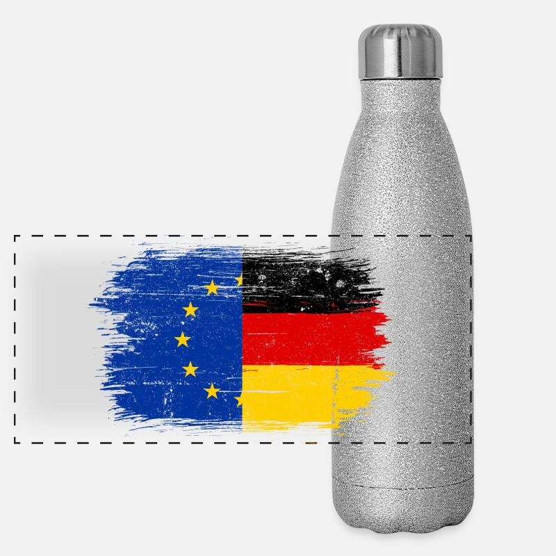 Flag Fusion EUGermany Brush Panoramic Glitter Thermal Bottle 500 ml