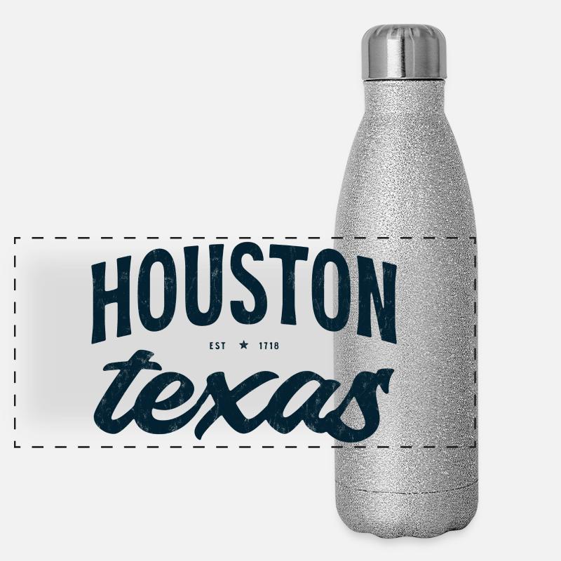 T-shirt Emblem Script de Houston Texas Gourde isotherme panoramique pailletée 500 ml