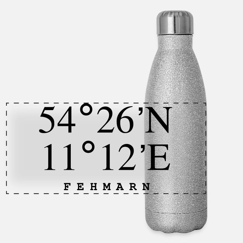 Fehmarn Panorama Glitzer Isolierflasche 500 ml