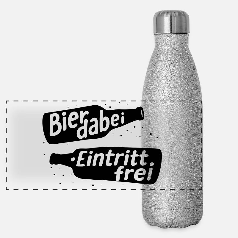 bier dabei eintritt frei Panorama Glitzer Isolierflasche 500 ml