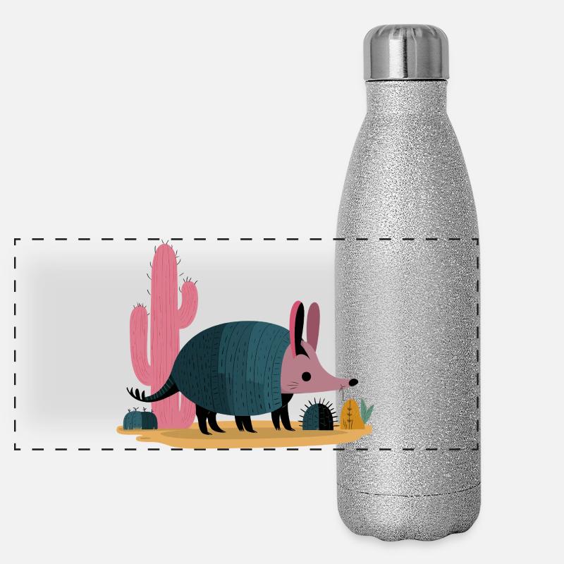 Gürteltier – Cactus Vibes Panorama Glitzer Isolierflasche 500 ml