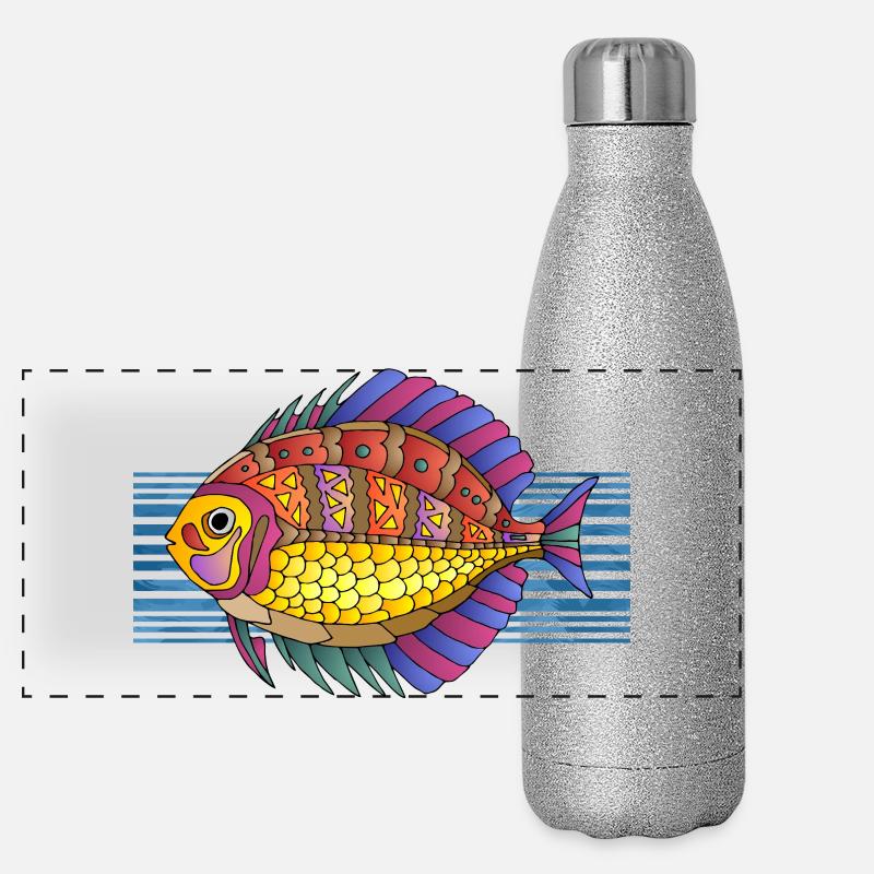 Fisch Panorama Glitzer Isolierflasche 500 ml