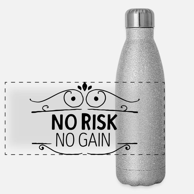 Aucun risque, aucun gain – Conception du succès motivant Gourde isotherme panoramique pailletée 500 ml