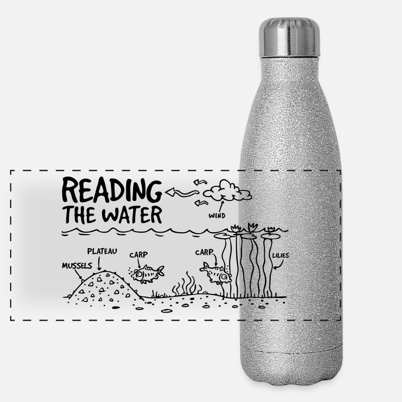 READING THE WATER Panorama Glitzer Isolierflasche 500 ml