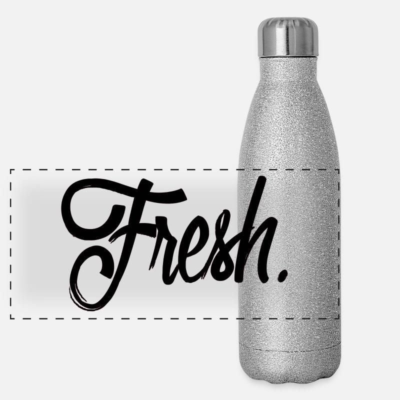 noir frais Gourde isotherme panoramique pailletée 500 ml