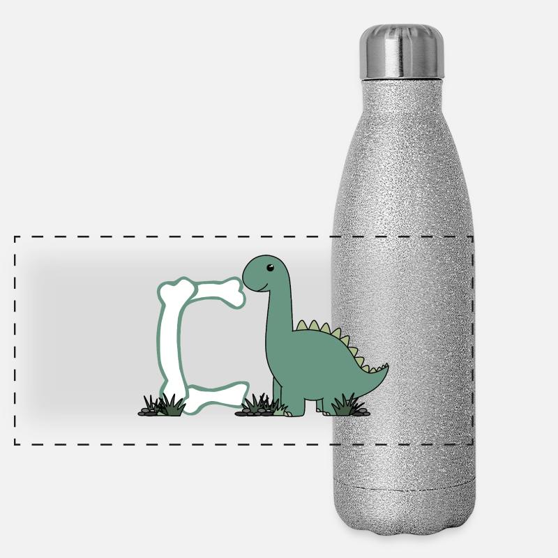Buchstabe C Panorama Glitzer Isolierflasche 500 ml