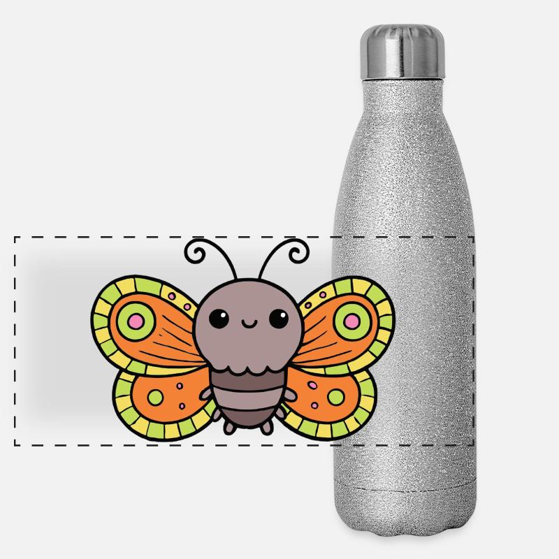 Papillon Gourde isotherme panoramique pailletée 500 ml