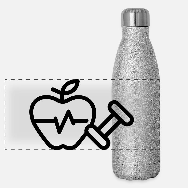 Gesunder Lebensstil Panorama Glitzer Isolierflasche 500 ml