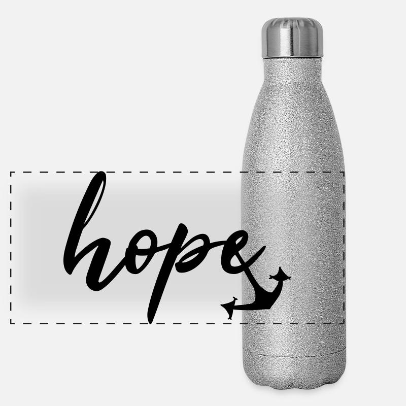 hope Anker by heavenlygoods DESIGN Panorama Glitzer Isolierflasche 500 ml