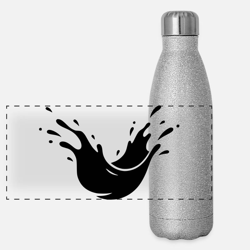 Schlamm Spritzer Dreck Splash Panorama Glitzer Isolierflasche 500 ml