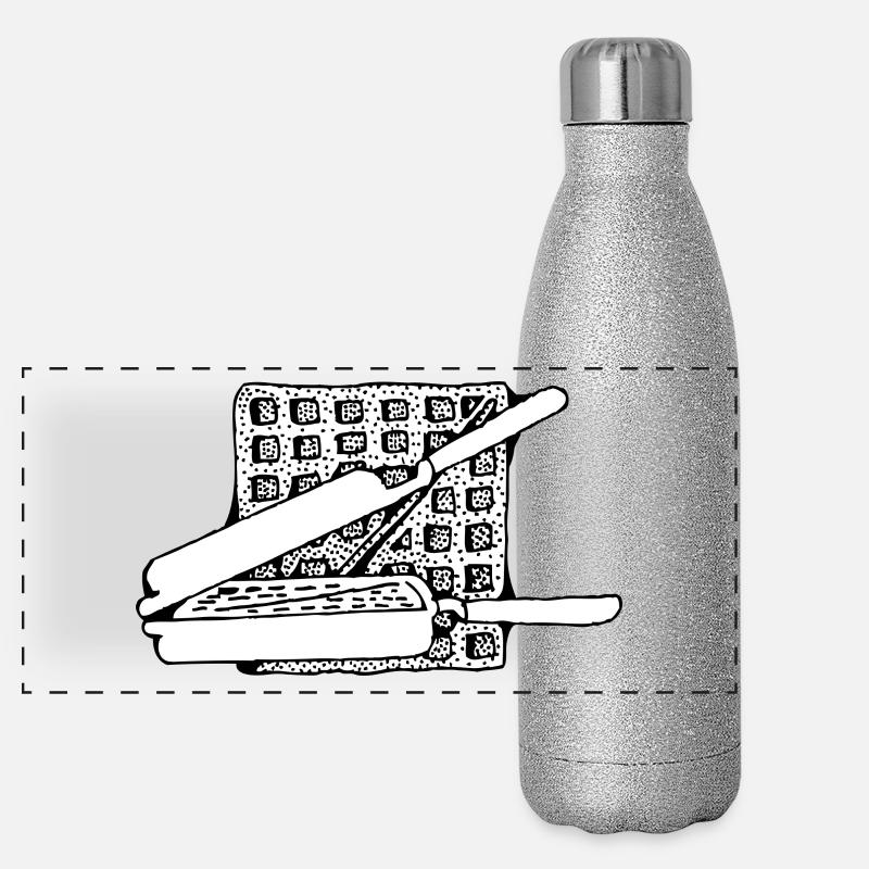 belgian waffles belgian waffles breakfast5 Panoramic Glitter Thermal Bottle 500 ml