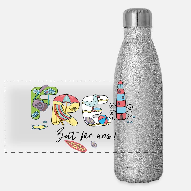 Freizeit Urlaub Panorama Glitzer Isolierflasche 500 ml
