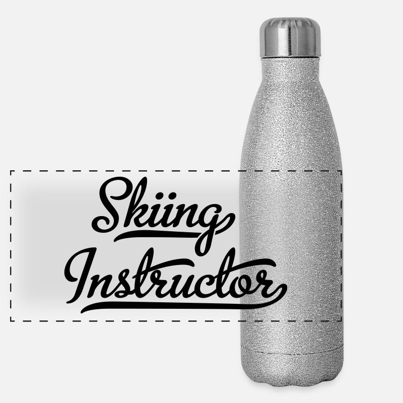 Moniteur de ski Gourde isotherme panoramique pailletée 500 ml