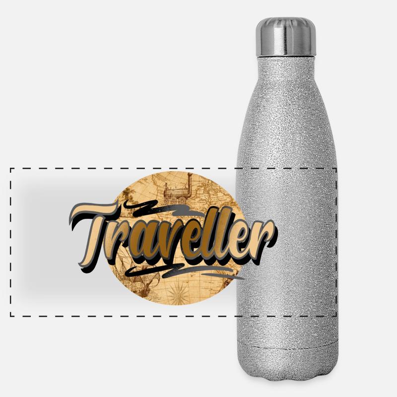 Traveller Gourde isotherme panoramique pailletée 500 ml