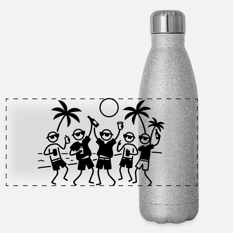Party Group Beach Gourde isotherme panoramique pailletée 500 ml