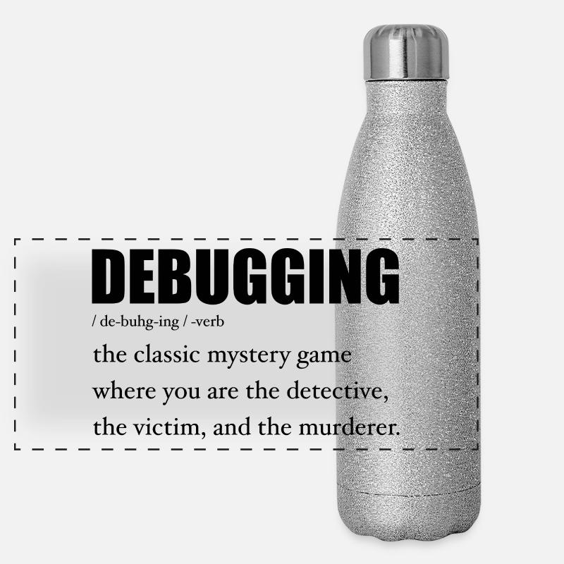 Programmierer Debugging Definition Lustig IT-Entwickler Panorama Glitzer Isolierflasche 500 ml