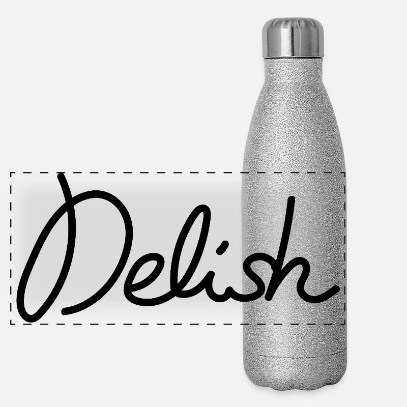 Delish – Déclaration gastronomique élégante Gourde isotherme panoramique pailletée 500 ml