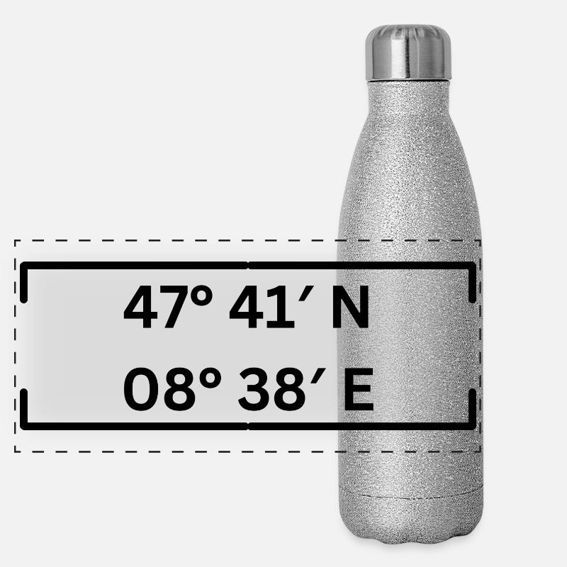 Coordonnées Schaffhouse Minimaliste Gourde isotherme panoramique pailletée 500 ml