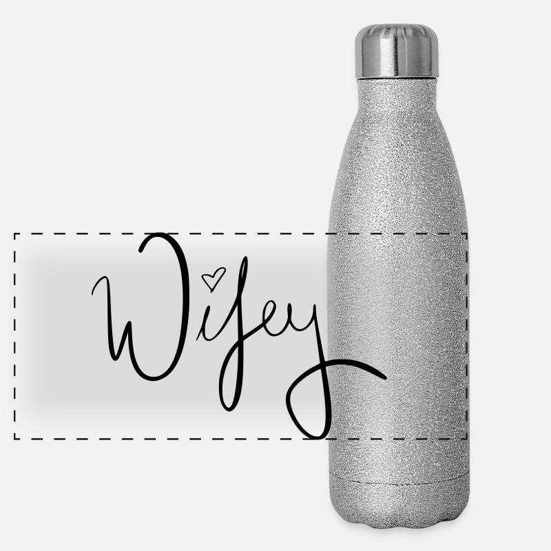 Wifey Panorama Glitzer Isolierflasche 500 ml