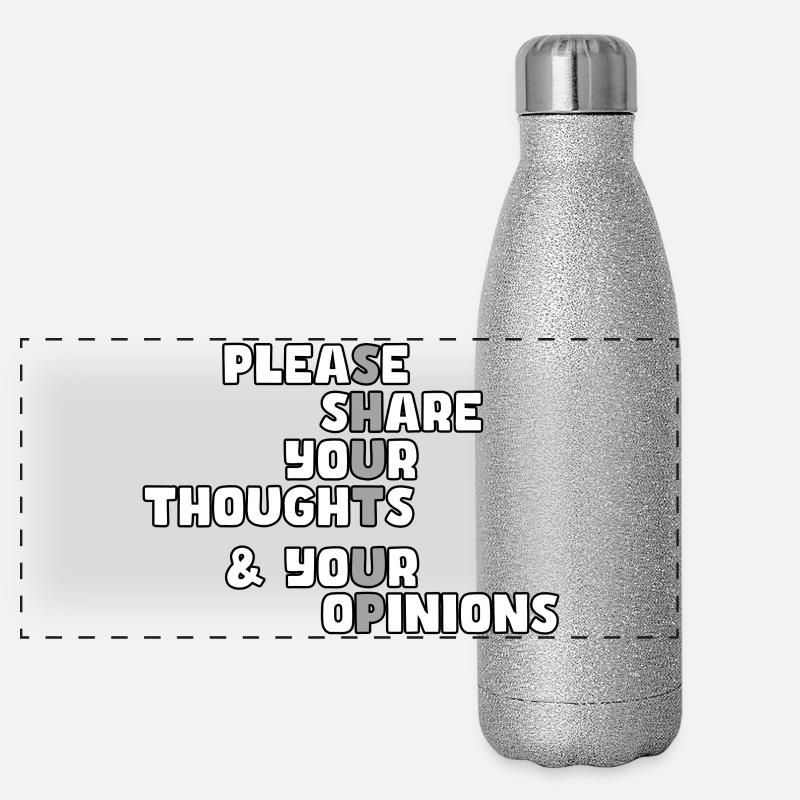 Bitte halt die Klappe # Panorama Glitzer Isolierflasche 500 ml