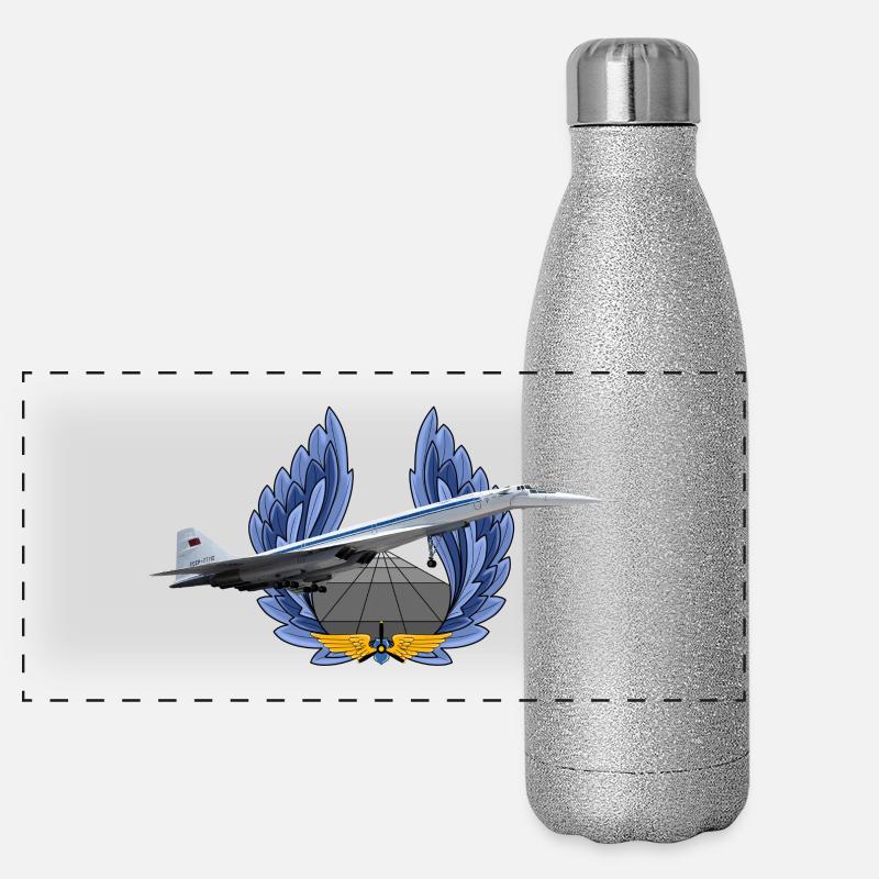 Tu-144 Panorama Glitzer Isolierflasche 500 ml