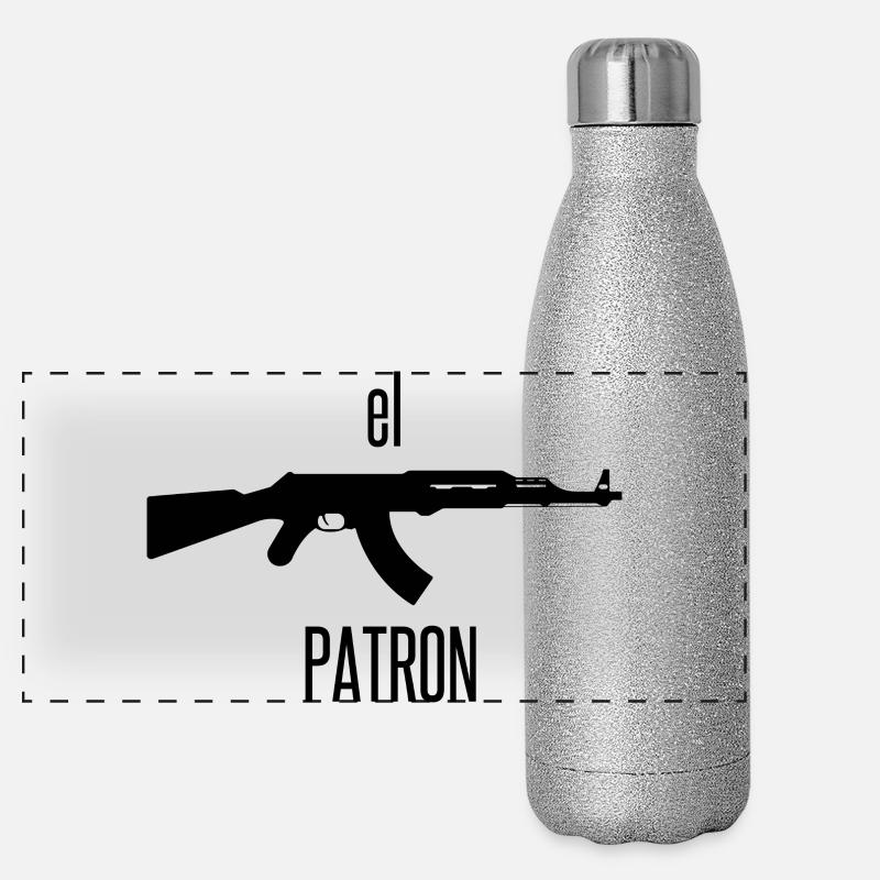 El Patron – Der Anführer Look Panorama Glitzer Isolierflasche 500 ml