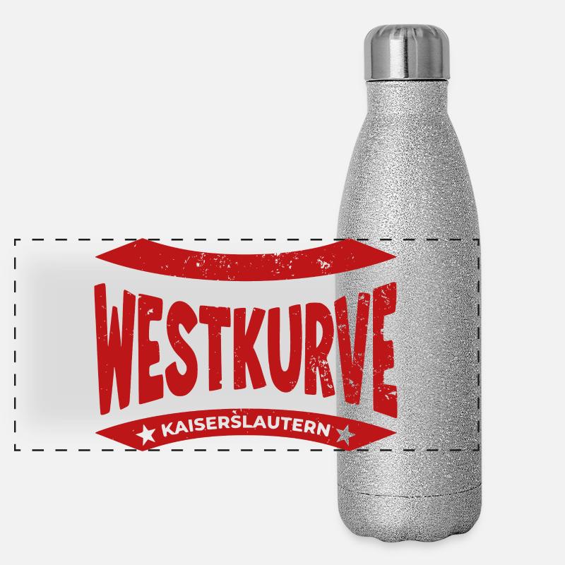 Sweat à capuche Westkurve du stade de Kaiserslautern, maillot Gourde isotherme panoramique pailletée 500 ml
