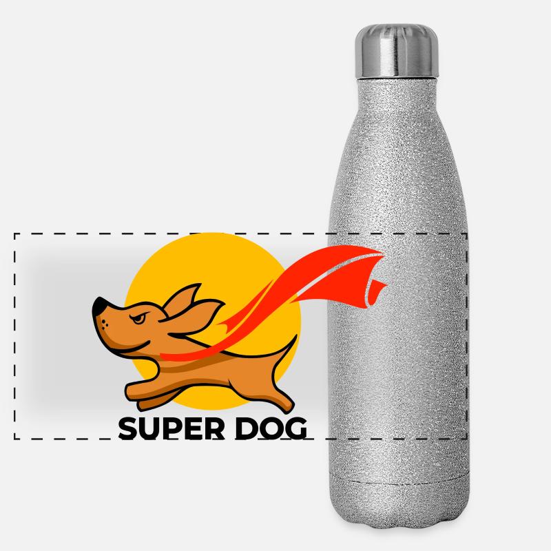 Sunlit Sprinting Boar Panoramic Glitter Thermal Bottle 500 ml