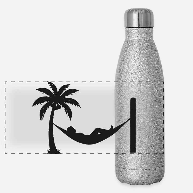 Hammock Palm Chill Panoramic Glitter Thermal Bottle 500 ml