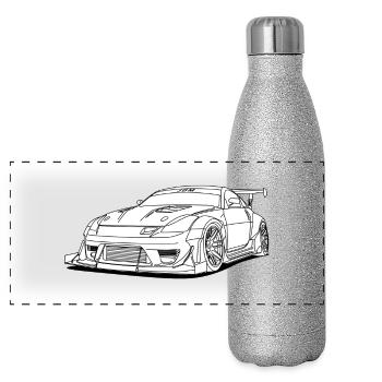 JDM - Gourde isotherme panoramique pailletée 500 ml - paillettes argentées - Devant