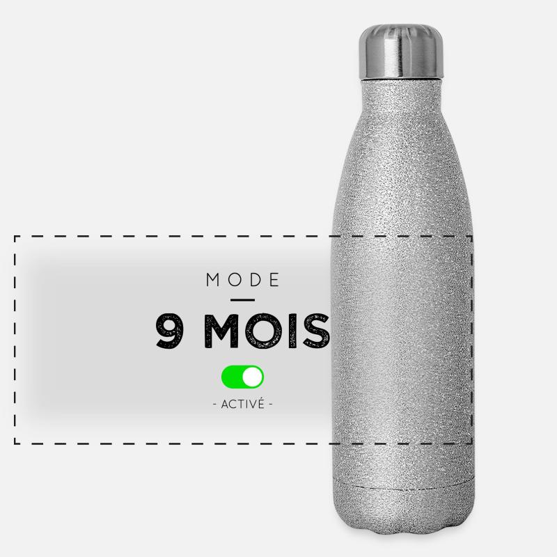 Mode 9 mois activé Gourde isotherme panoramique pailletée 500 ml
