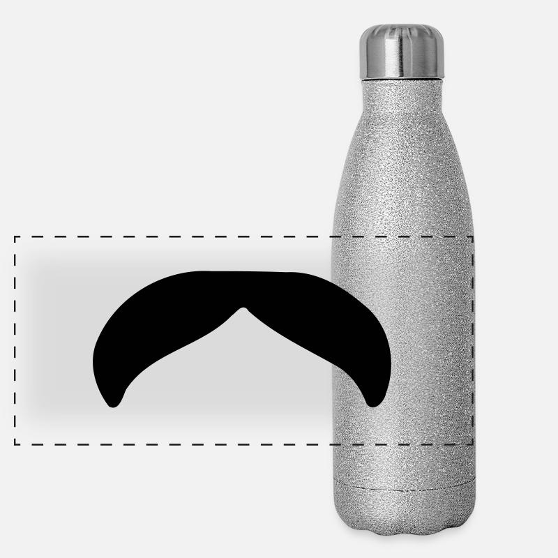 Barbe moustache moustache Moustache 1C. Gourde isotherme panoramique pailletée 500 ml
