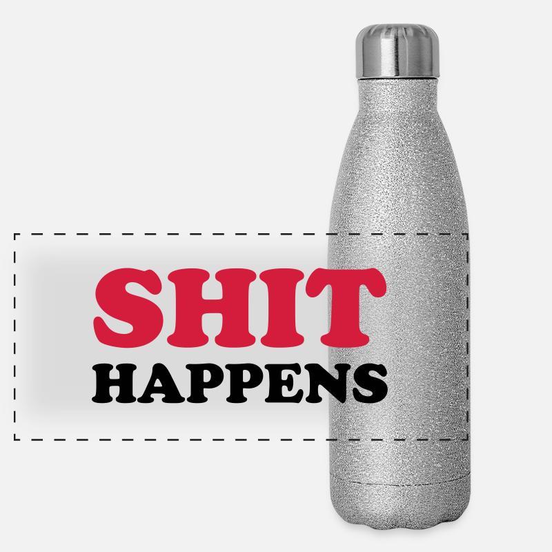 MERDE SE Gourde isotherme panoramique pailletée 500 ml