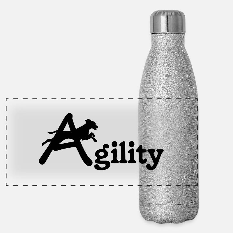 chien de sports de chien d'agilité Gourde isotherme panoramique pailletée 500 ml