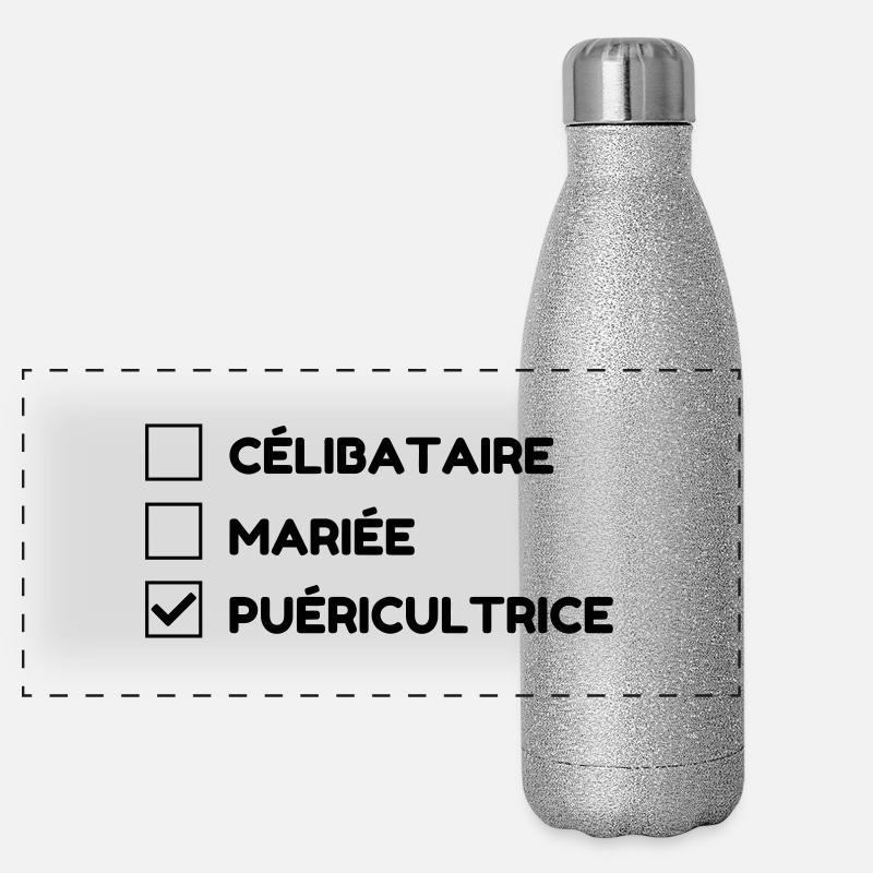 Kinderpflegerin / Kinder / Kind / Baby Panorama Glitzer Isolierflasche 500 ml