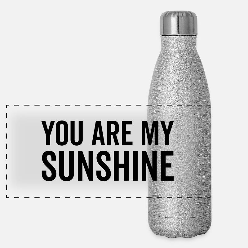 Du bist mein Sonnenschein Panorama Glitzer Isolierflasche 500 ml