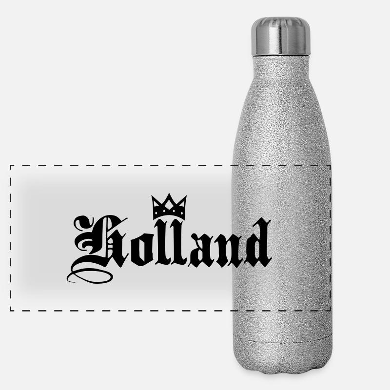 Holland with crown Panorama Glitzer Isolierflasche 500 ml