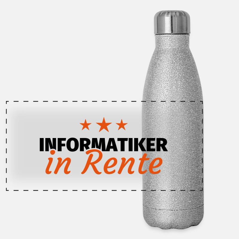 Informatiker Rente Panorama Glitzer Isolierflasche 500 ml