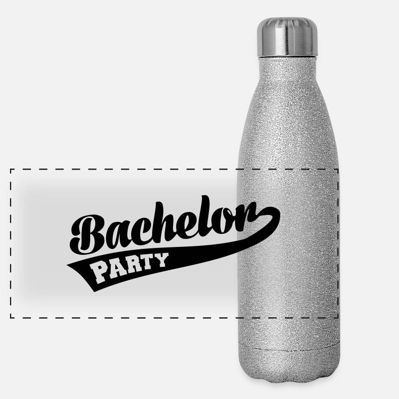 Bachelor party Hochzeit Panorama Glitzer Isolierflasche 500 ml