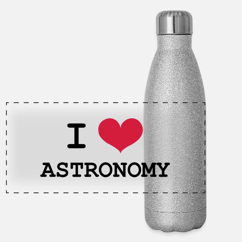 I Love Astronomy Panoramic Glitter Thermal Bottle 500 ml