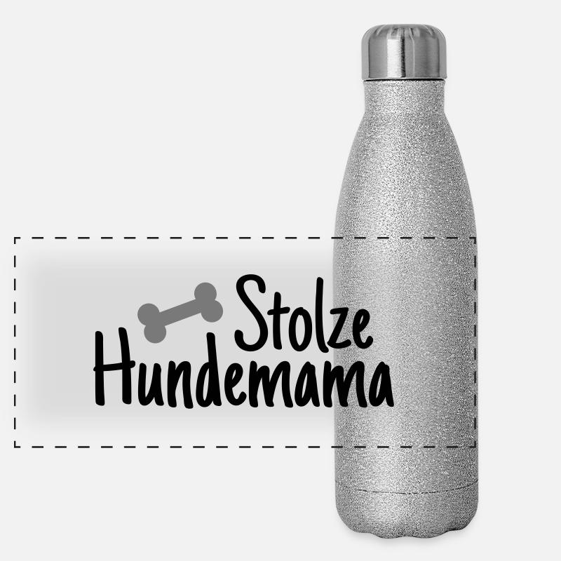 Maman de chien fier Gourde isotherme panoramique pailletée 500 ml