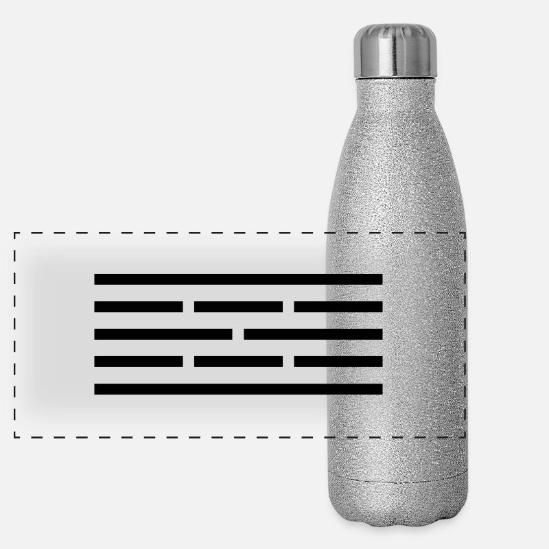 Symbole "Radioprotection" Gourde isotherme panoramique pailletée 500 ml