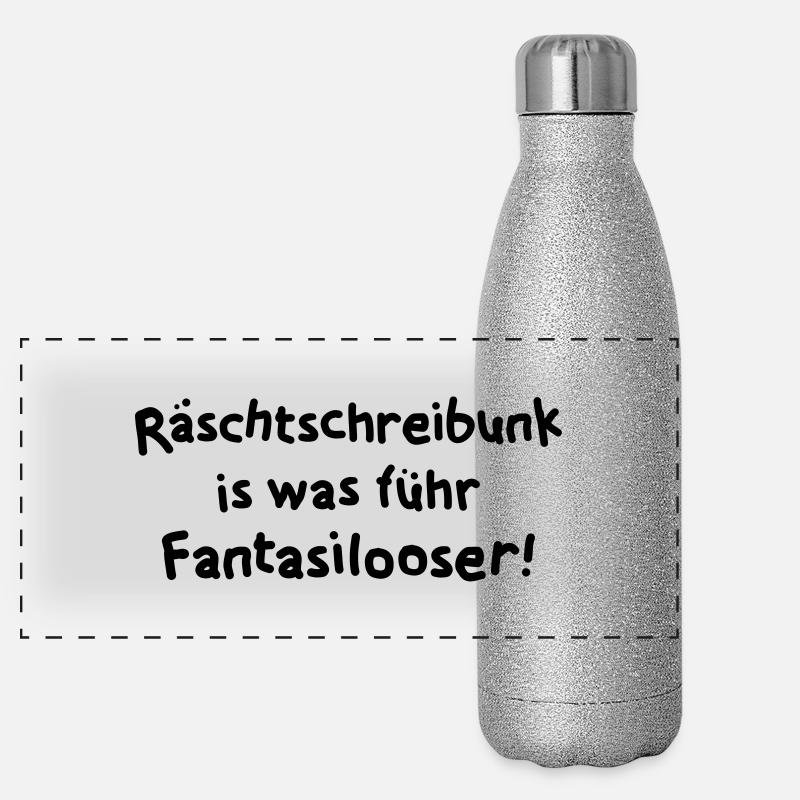 Rechtschreibung Panorama Glitzer Isolierflasche 500 ml