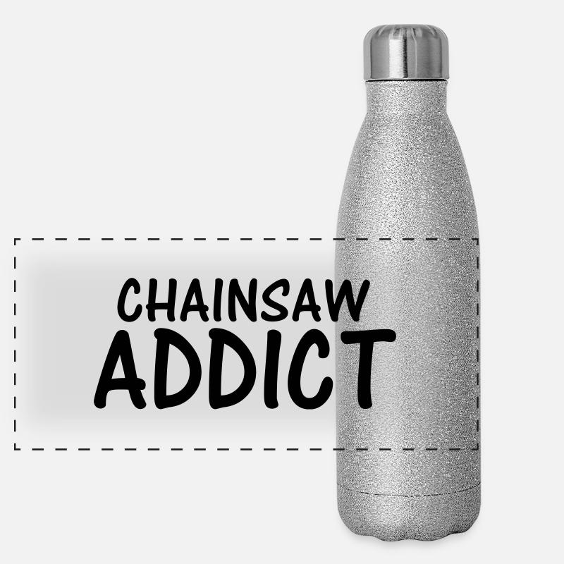 chainsaw addict Panoramic Glitter Thermal Bottle 500 ml