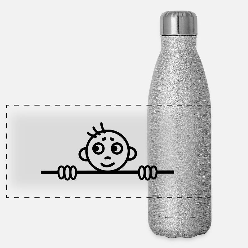 Junge hallo Panorama Glitzer Isolierflasche 500 ml