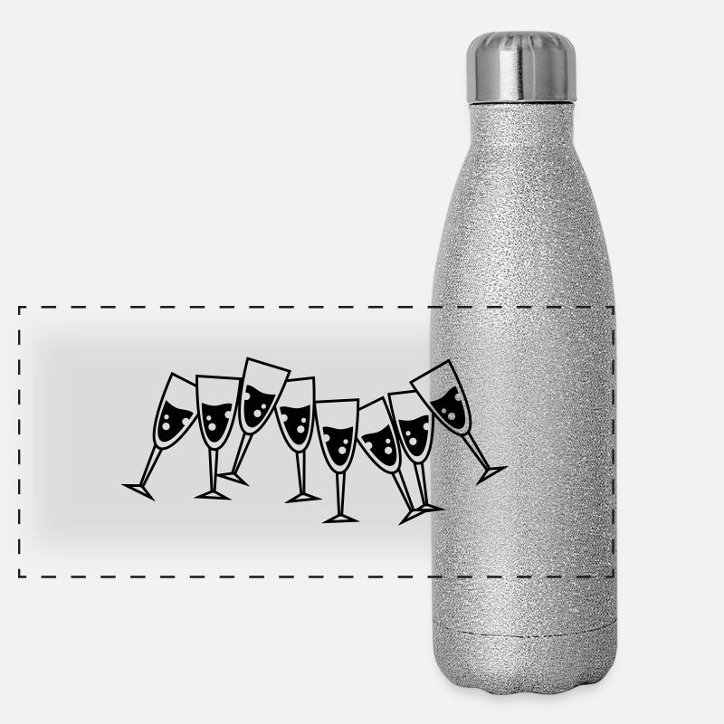 sekt glaeser Panorama Glitzer Isolierflasche 500 ml