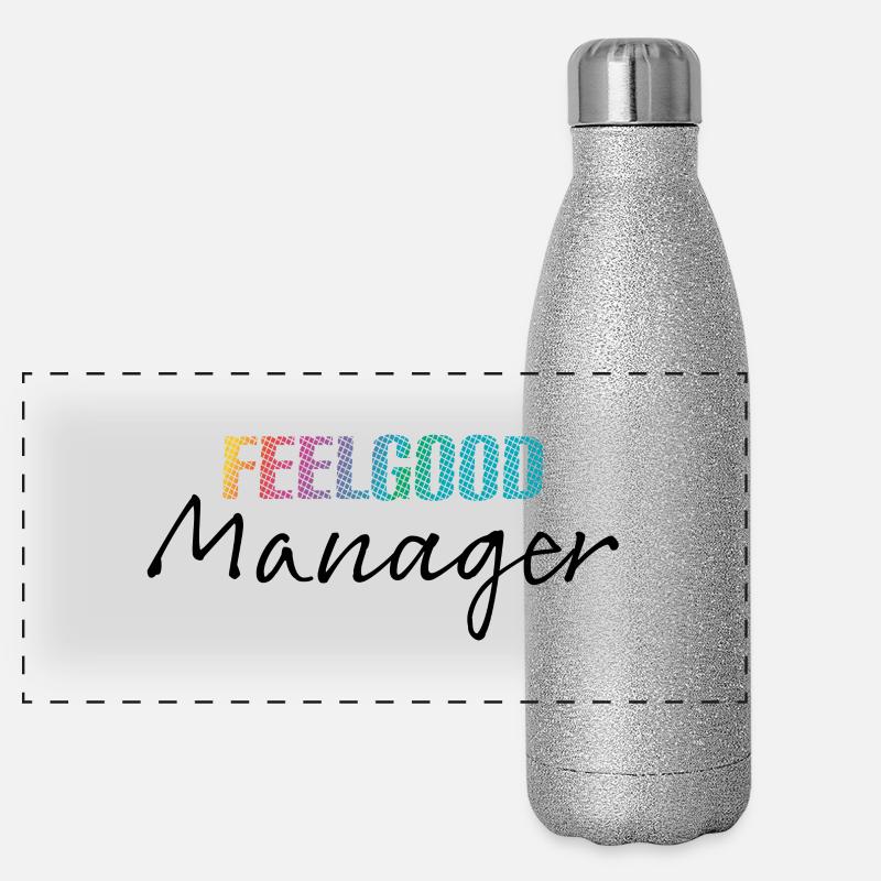 Design Feelgood Manager black multicoloured Panoramic Glitter Thermal Bottle 500 ml