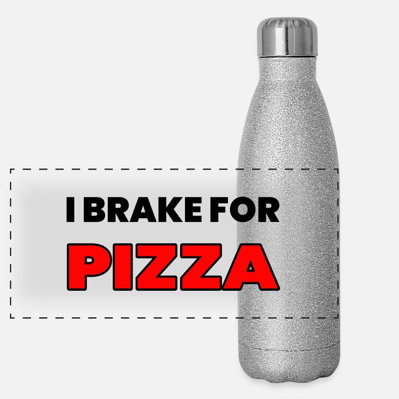 Pizza Panorama Glitzer Isolierflasche 500 ml