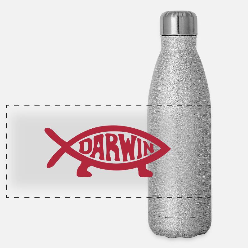 Darwin Pesce Thermos in acciaio inossidabile glitterato