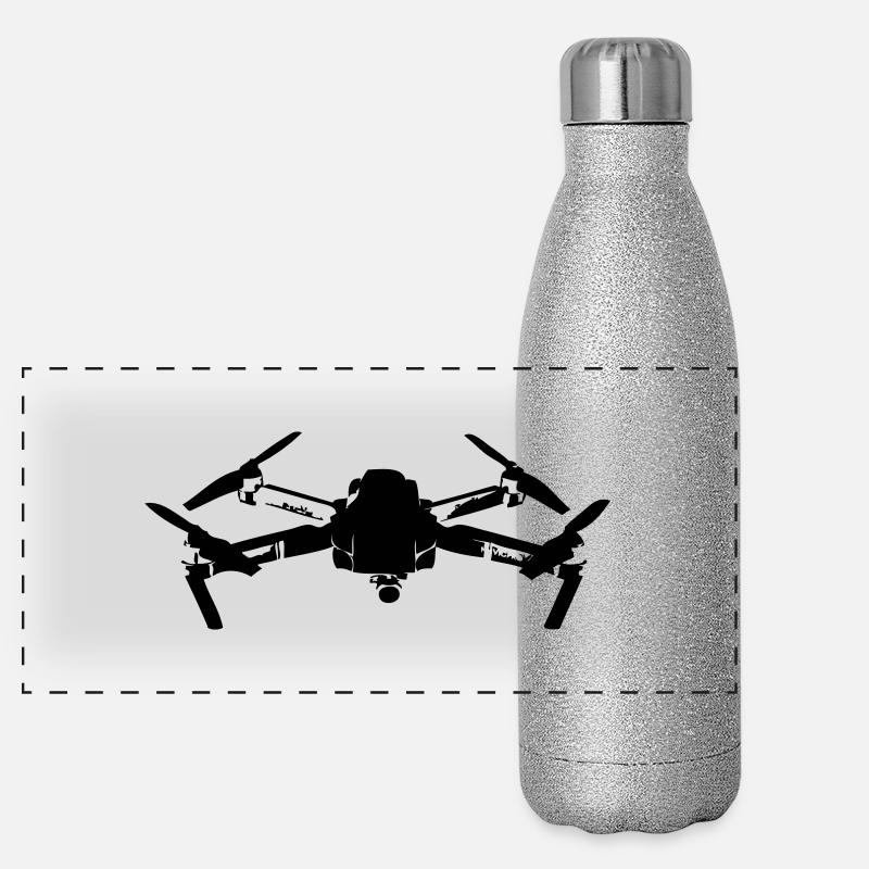 Drohne Panorama Glitzer Isolierflasche 500 ml